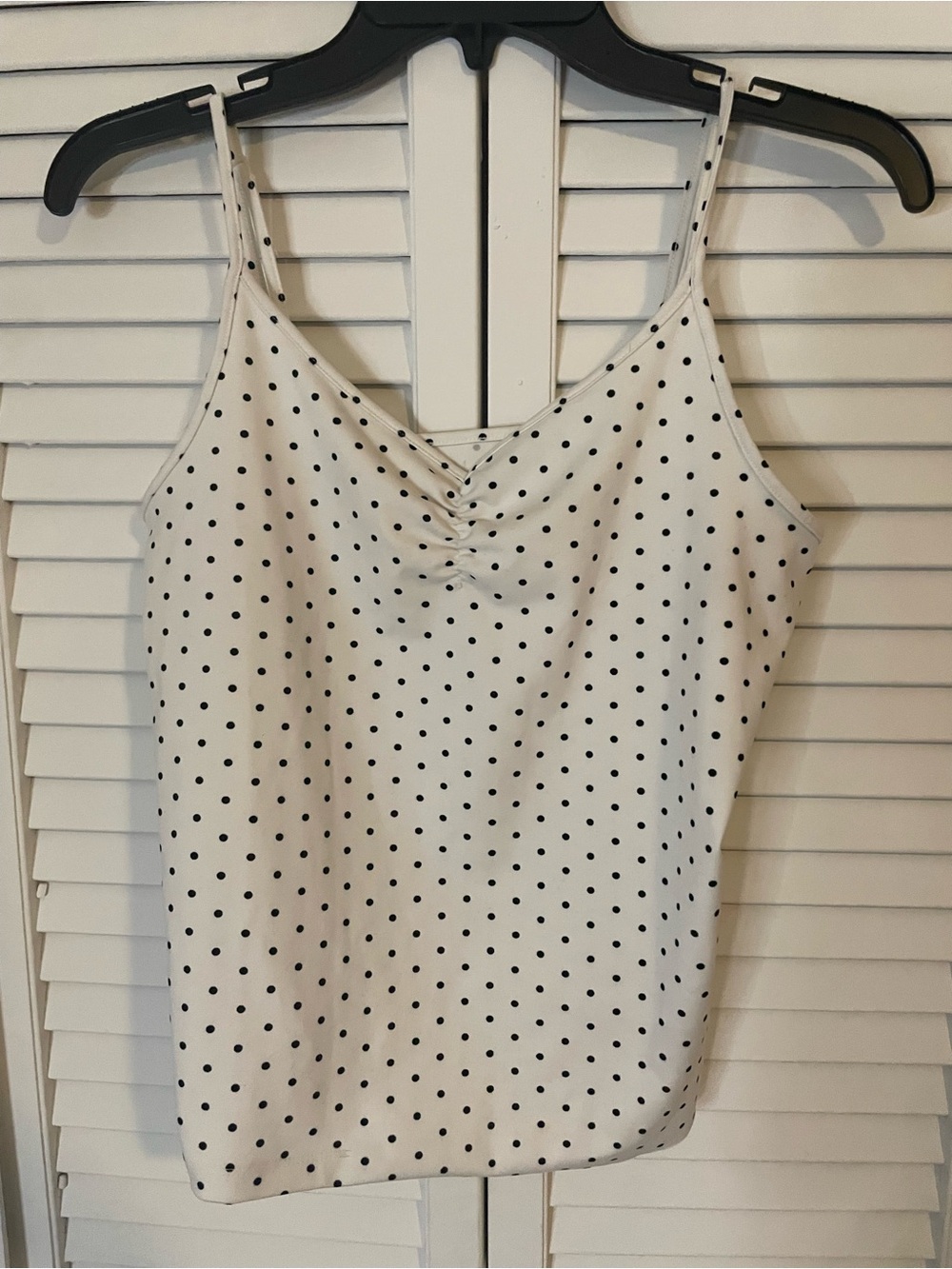 wild fable White Tank Top with Black Polka Dots